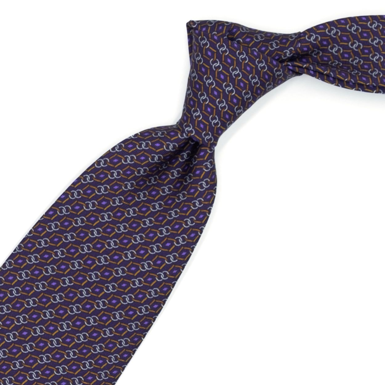 Cravatta viola con pattern astratto