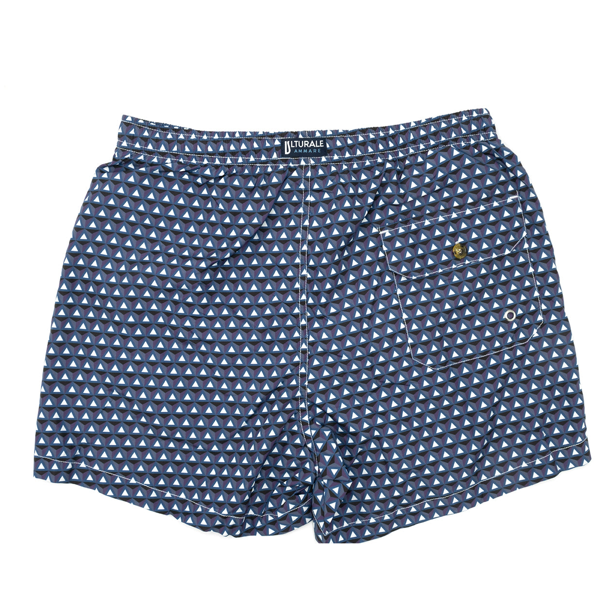 Costume con pattern prisma blu e viola