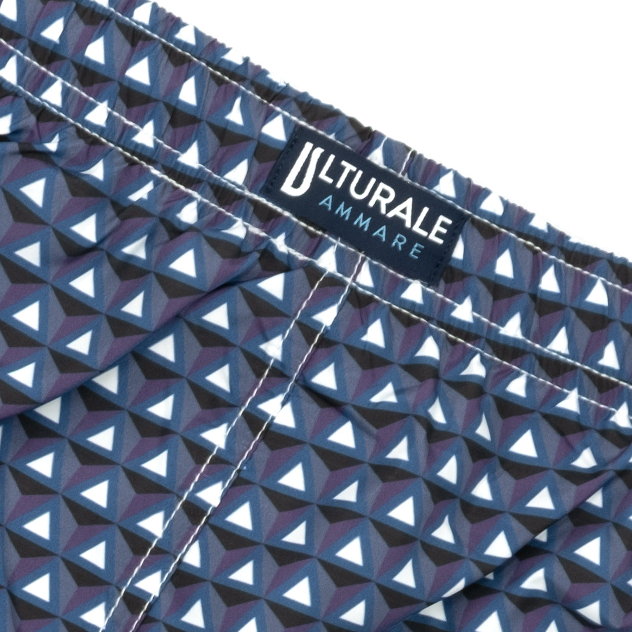 Costume con pattern prisma blu e viola