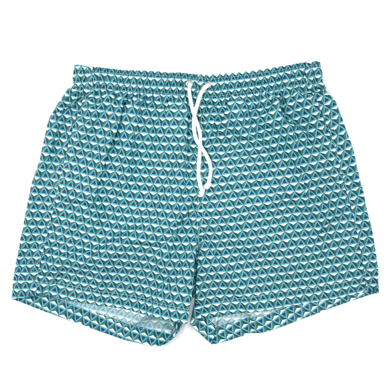 Costume con pattern prisma verde, azzurro e blu