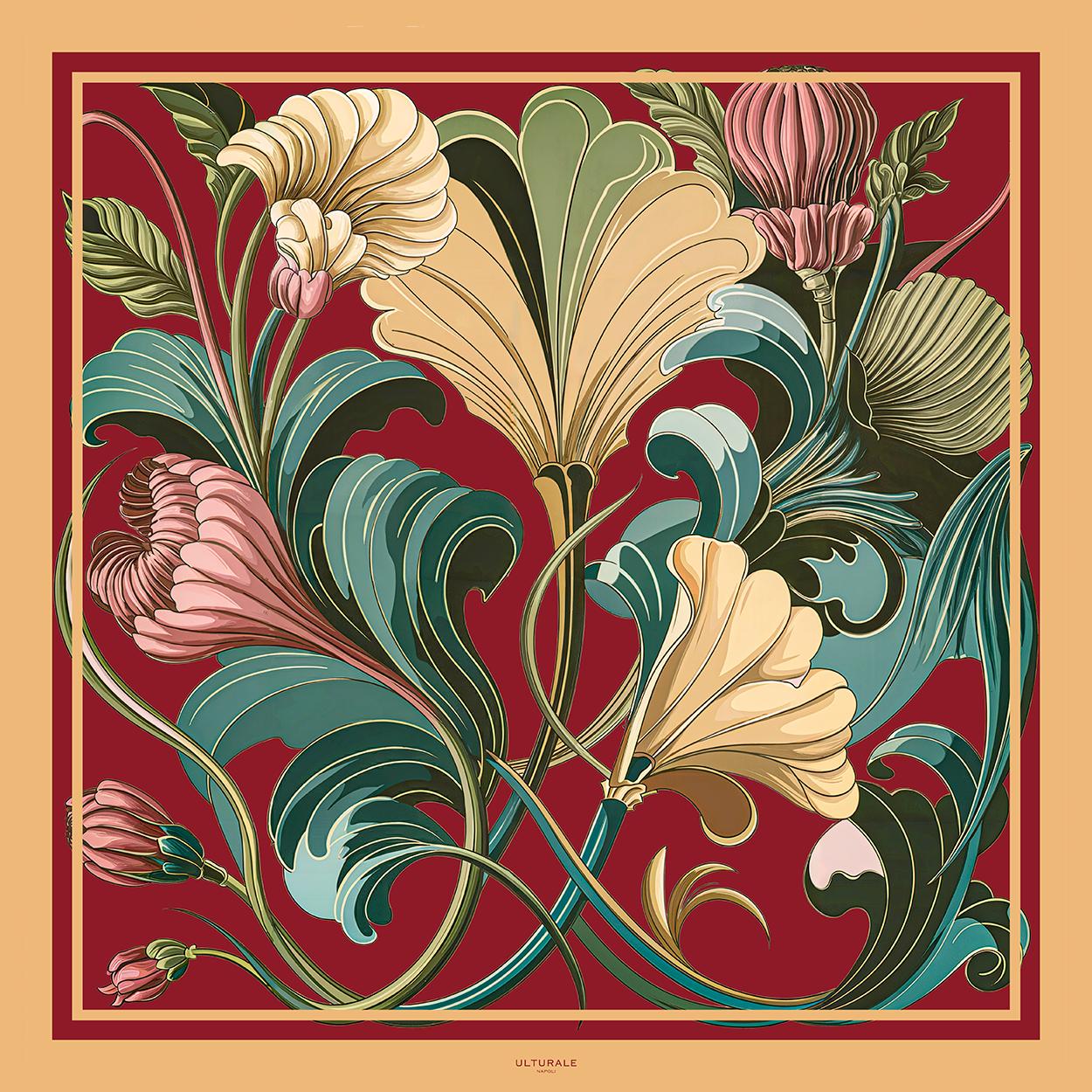 Foulard Blossom Rosso