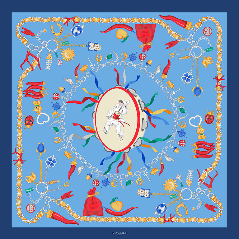 Foulard Pulcinella Celeste