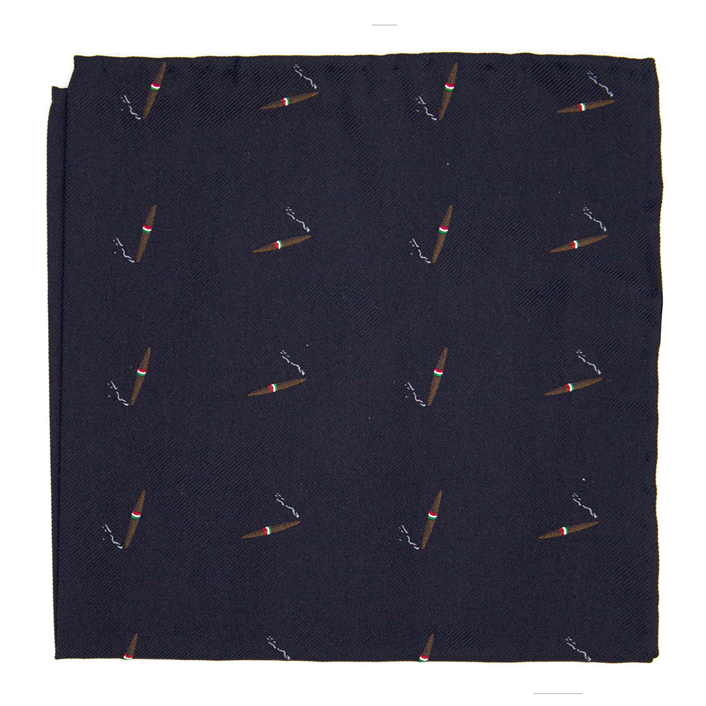 Pochette blu con sigari toscani