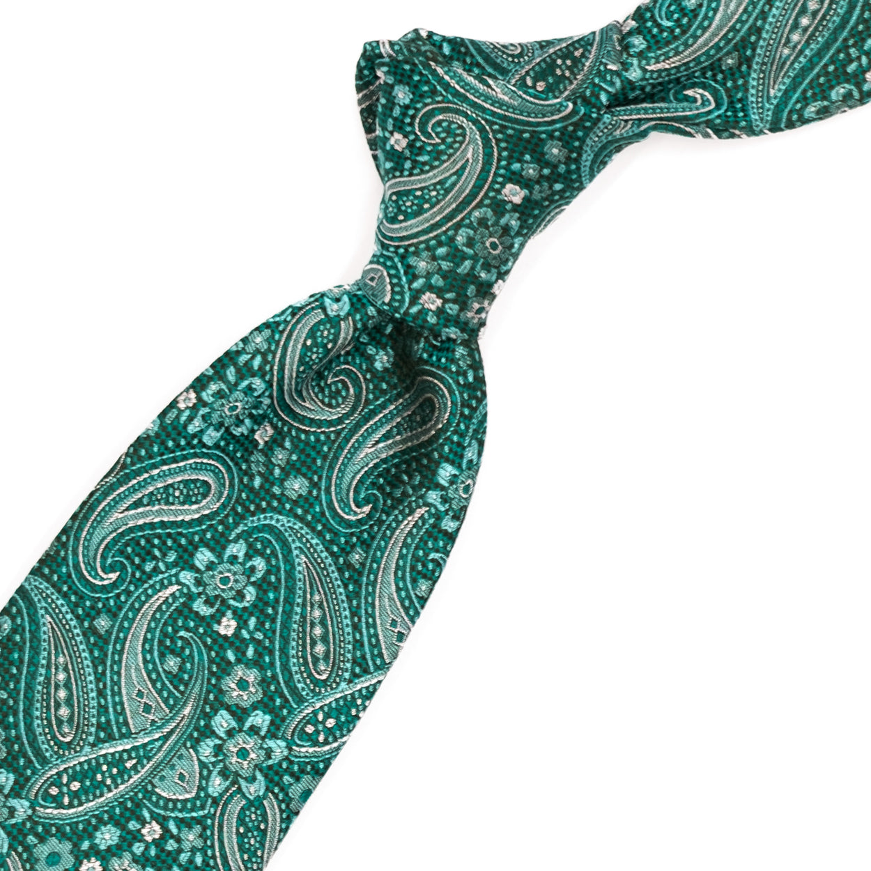 Cravatta verde con paisley