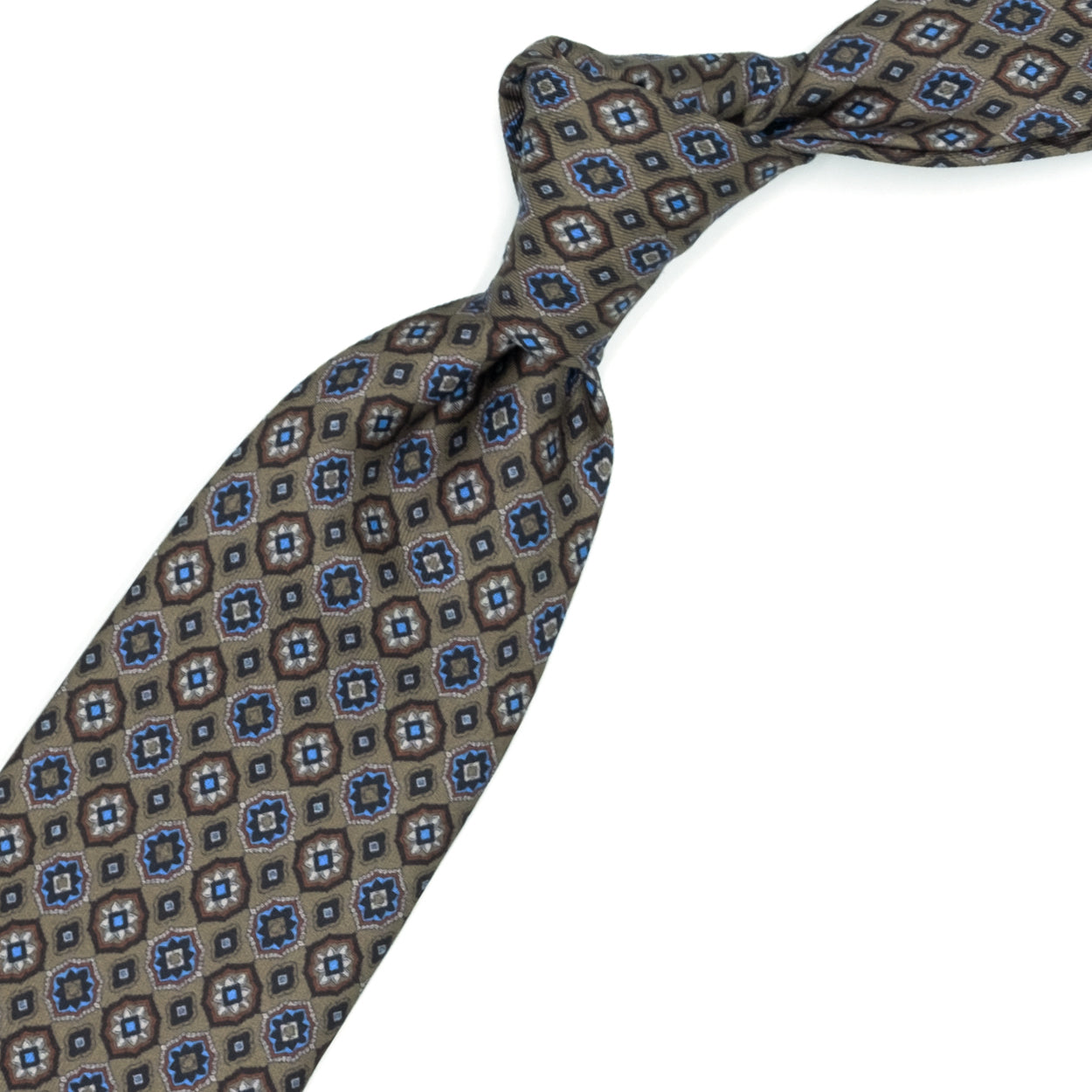 Cravatta beige con medaglioni