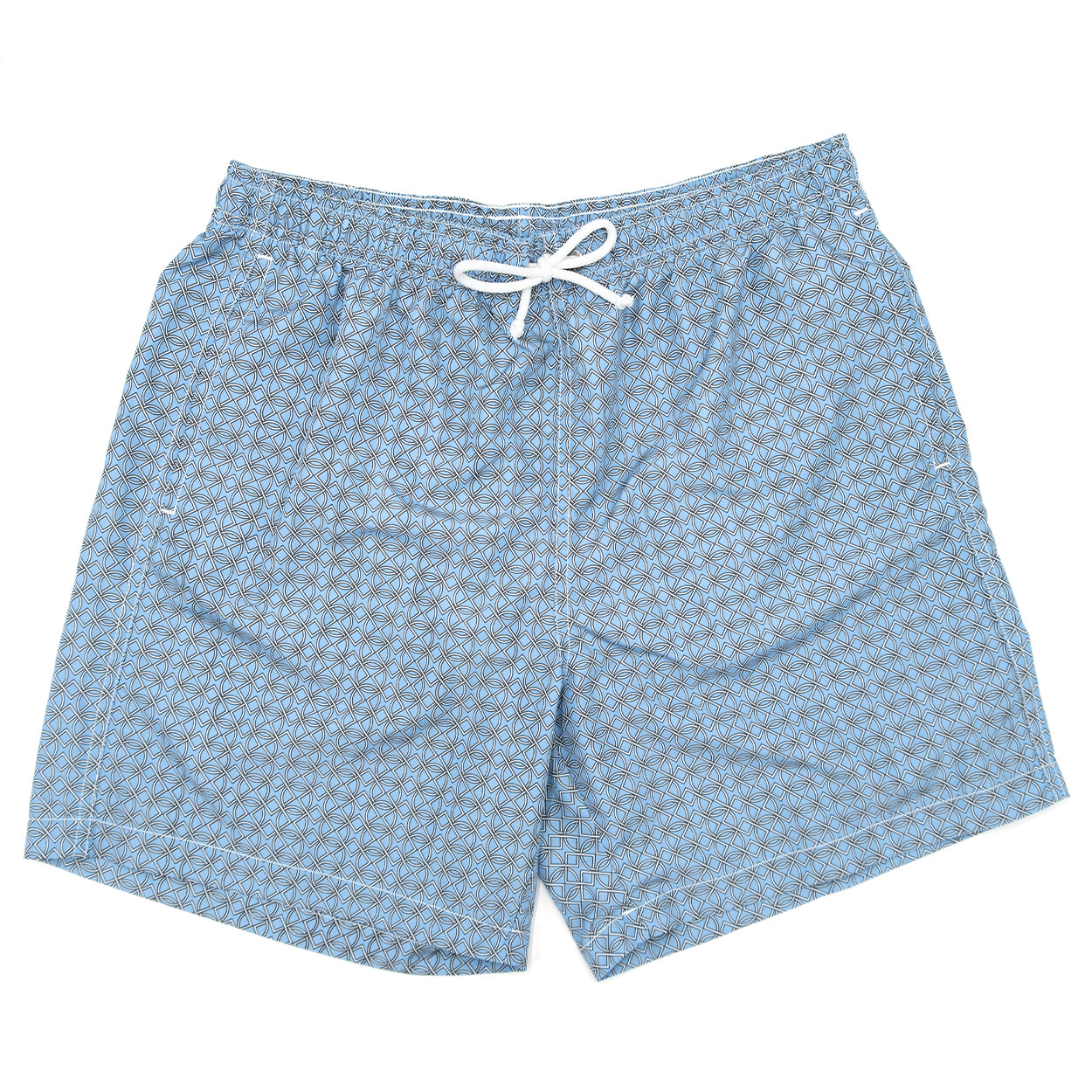 Costume azzurro con pattern geometrico