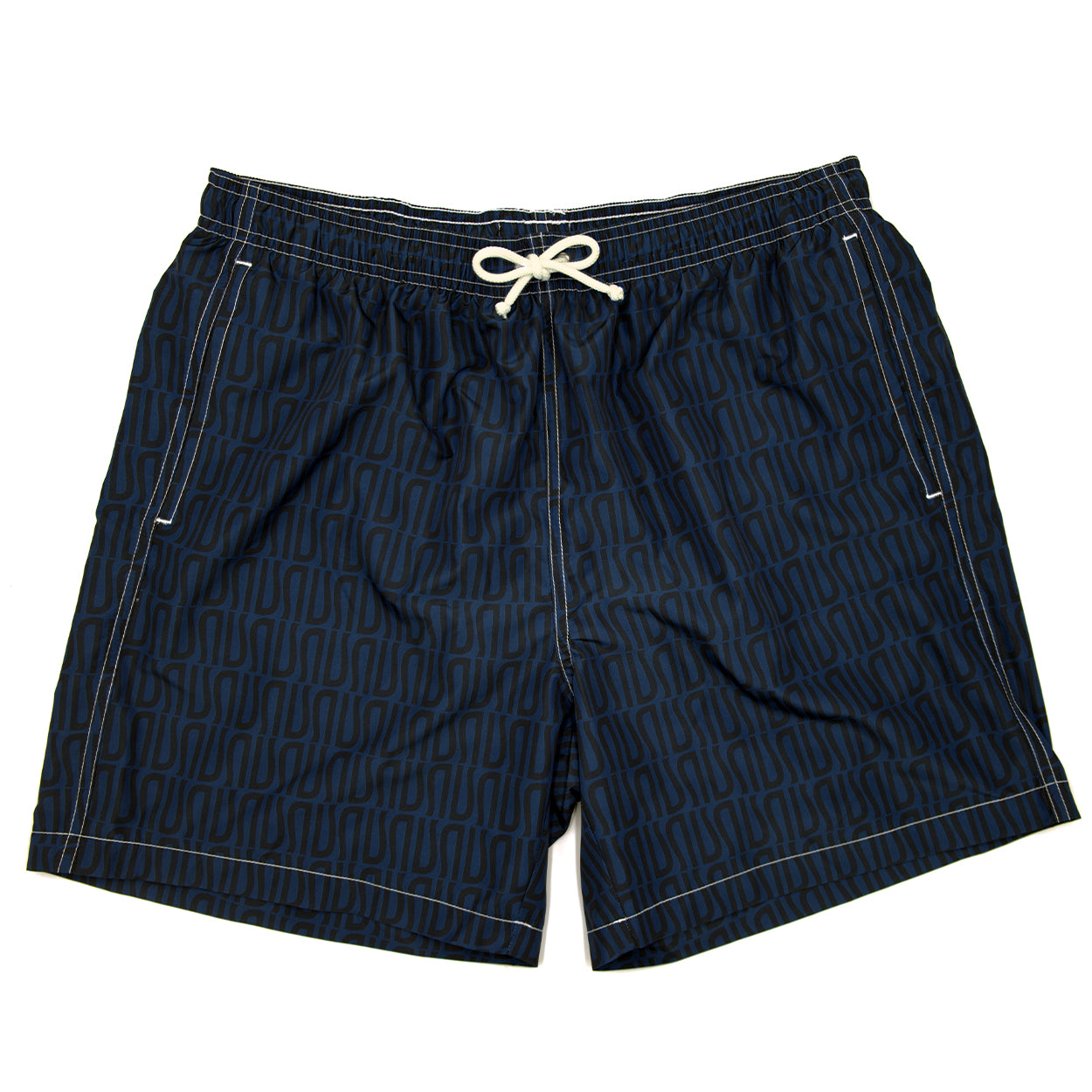 Costume blu con pattern Ulturale tono su tono