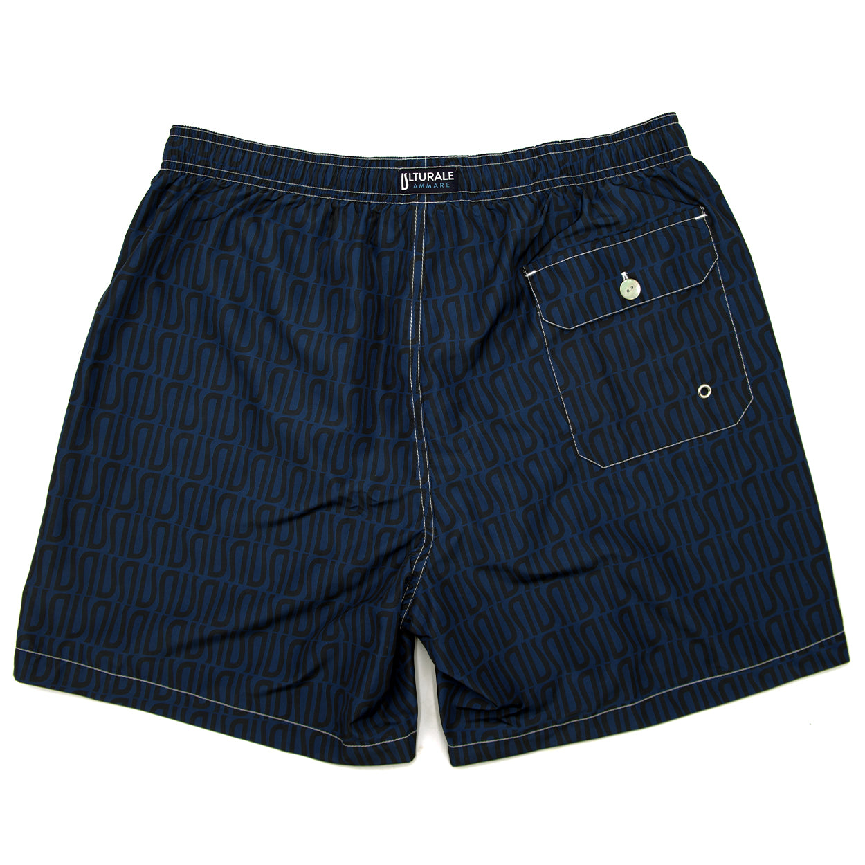 Costume blu con pattern Ulturale tono su tono