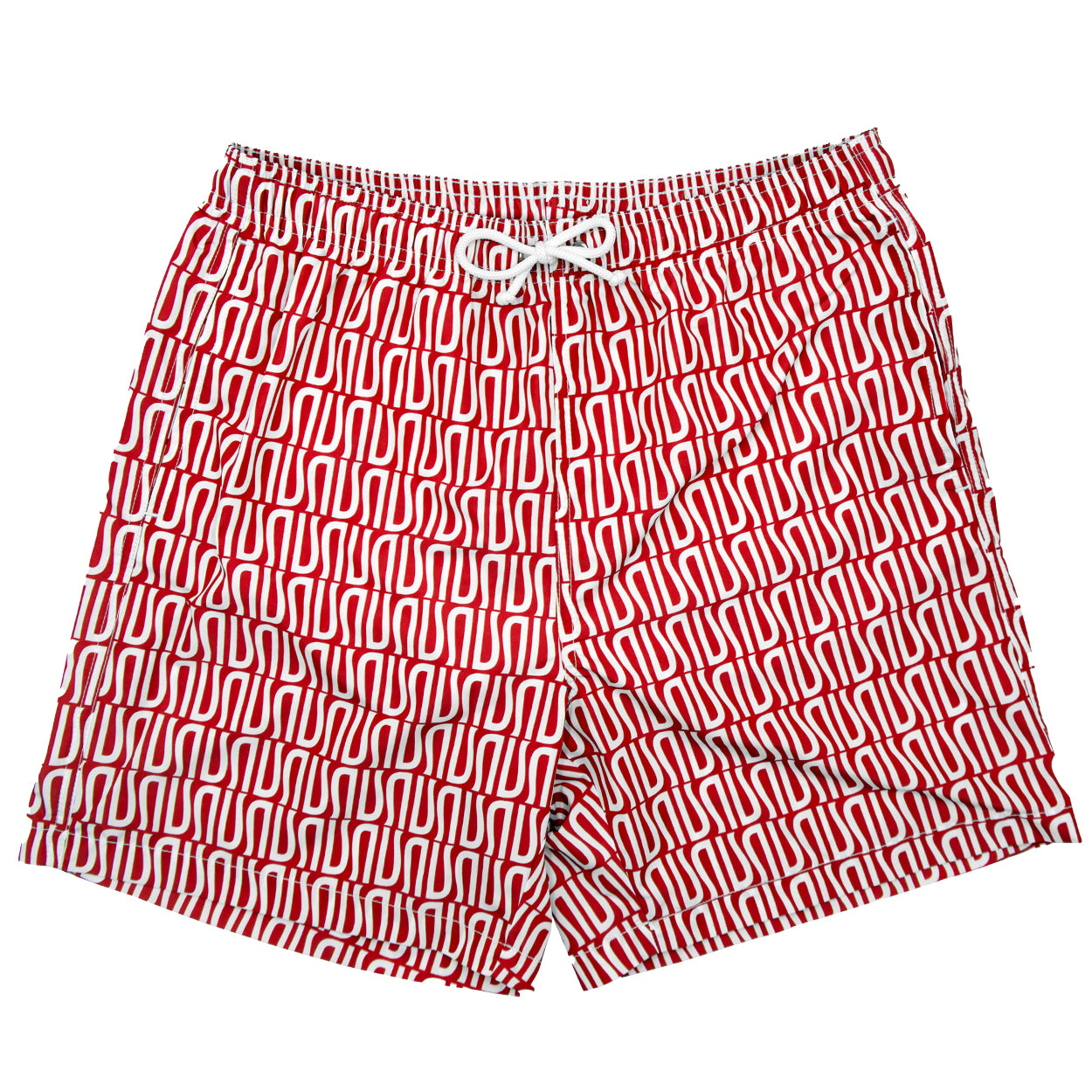 Costume rosso con pattern Ulturale bianco