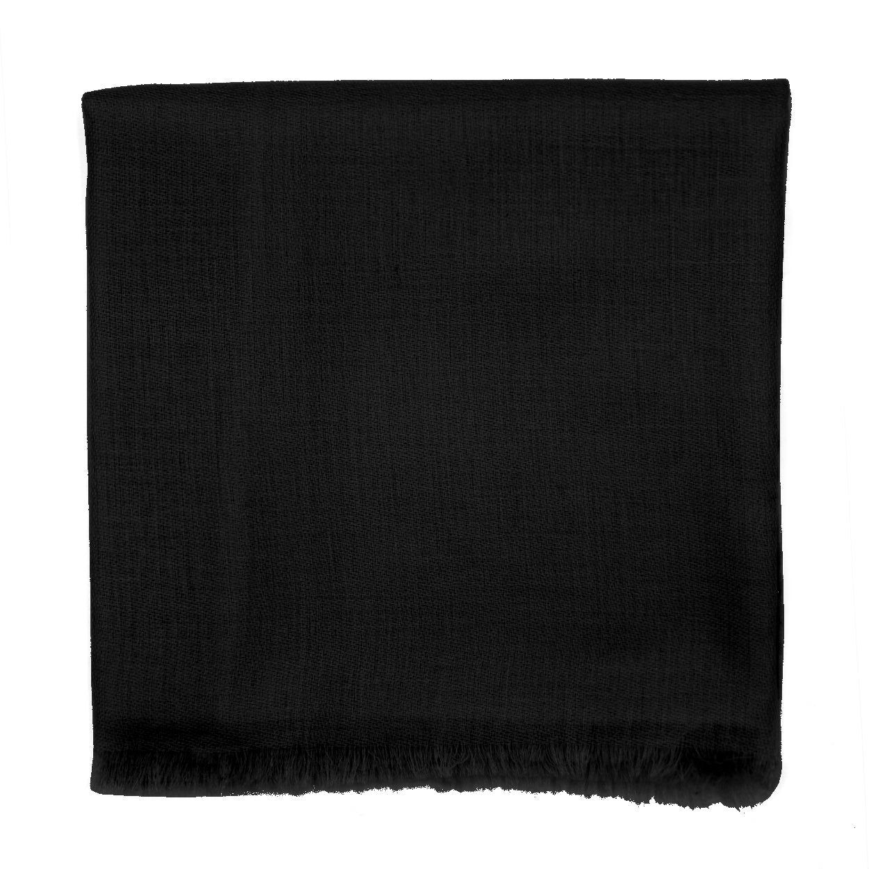 Sciarpa 100% cashmere tinta unita nera