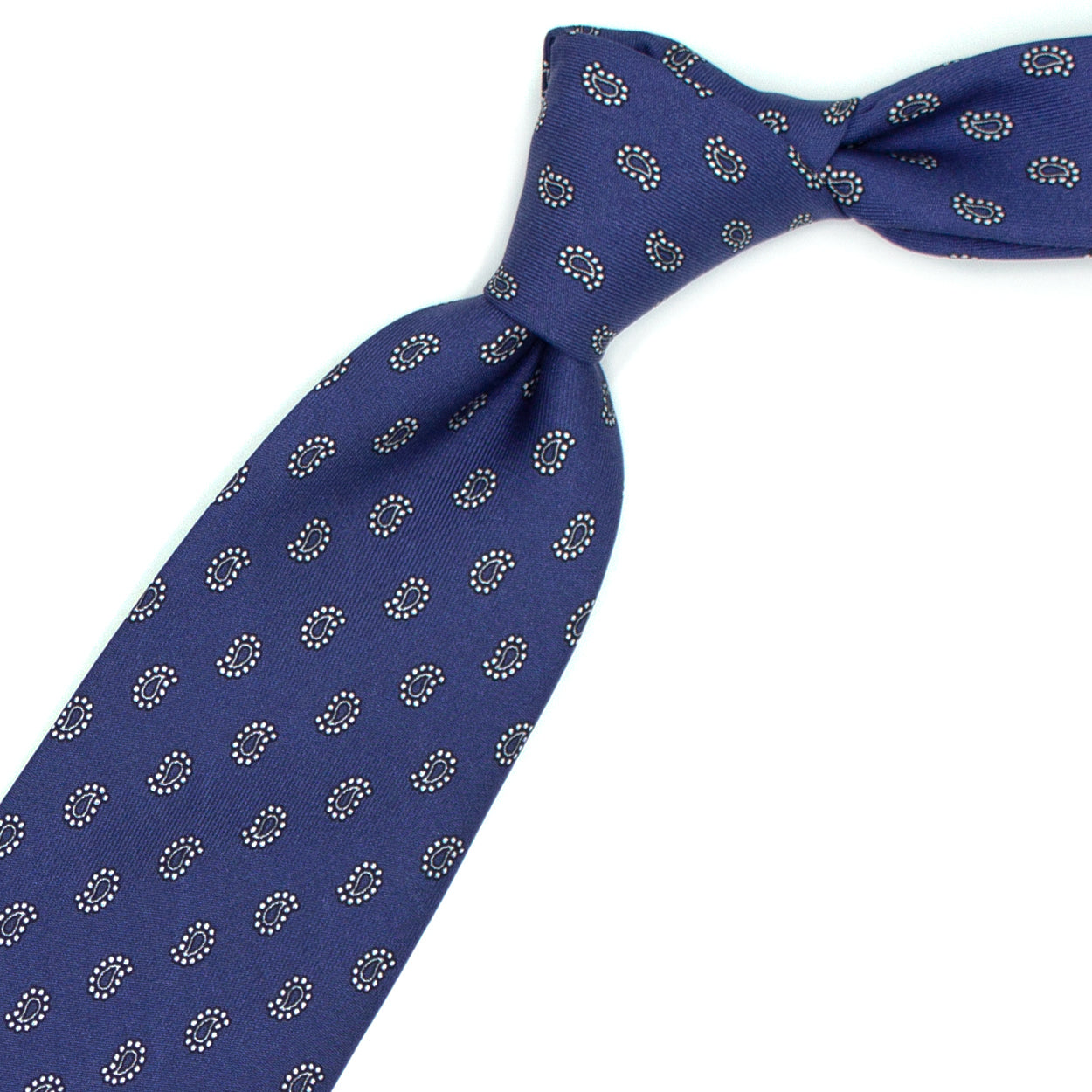 Cravatta blu con paisley