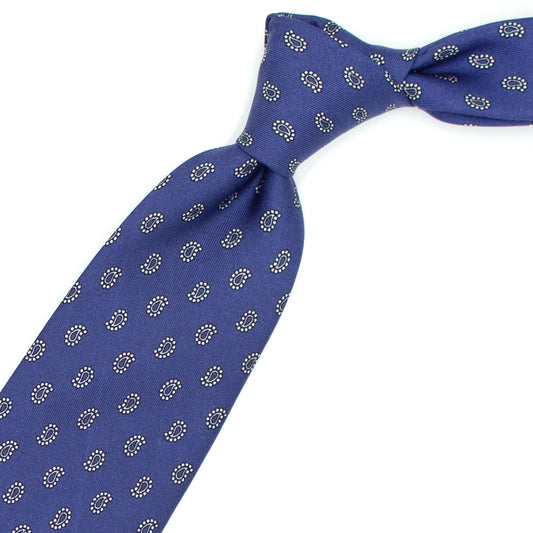 Cravatta azzurra con paisley