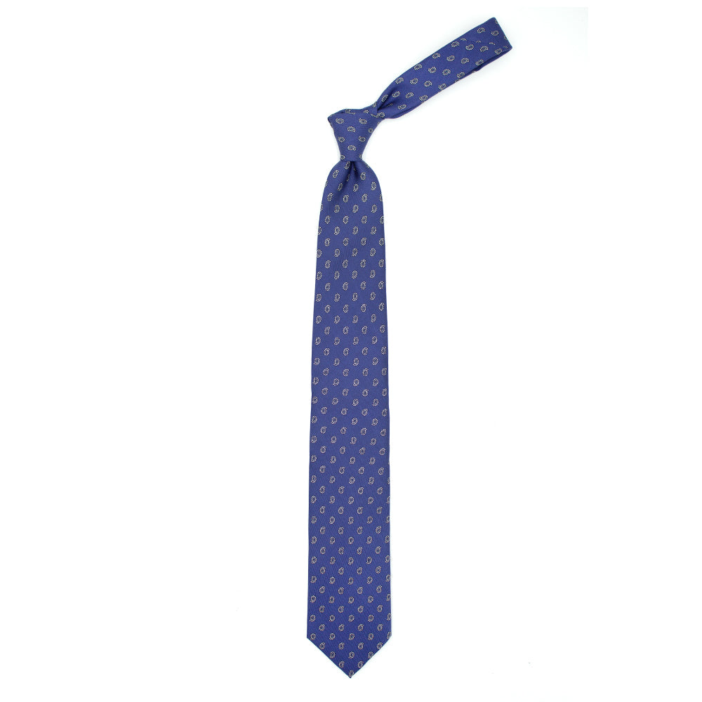 Cravatta azzurra con paisley