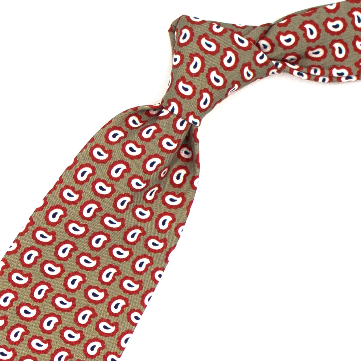 Cravatta beige con paisley