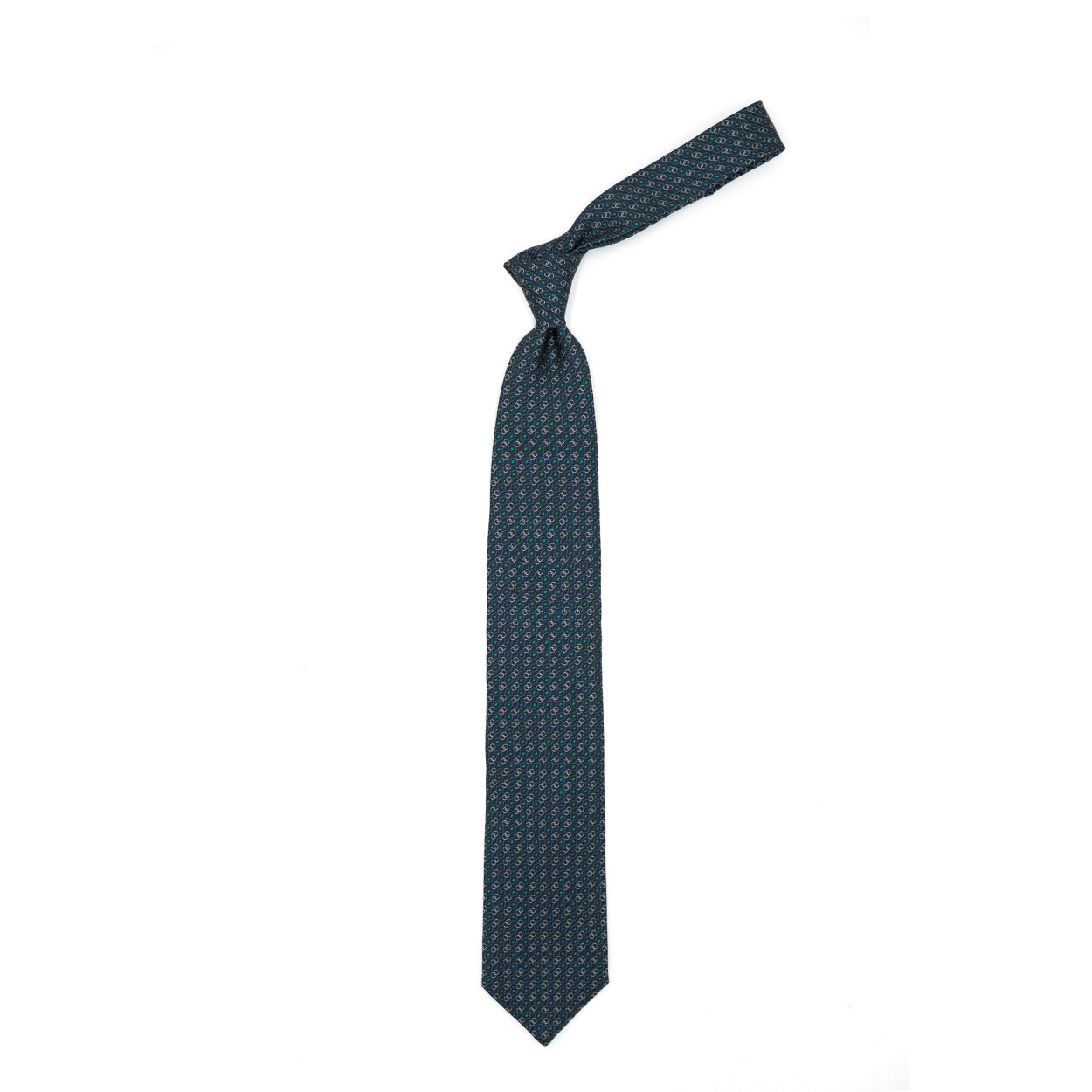 Cravatta blu con pattern astratto