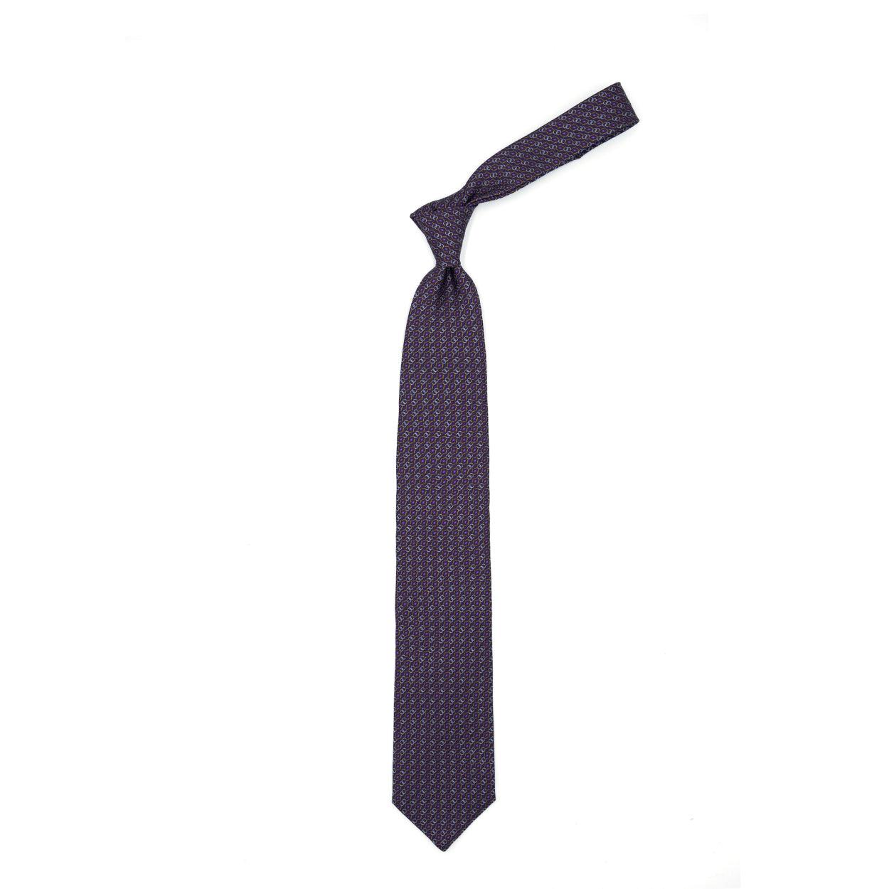 Cravatta viola con pattern astratto