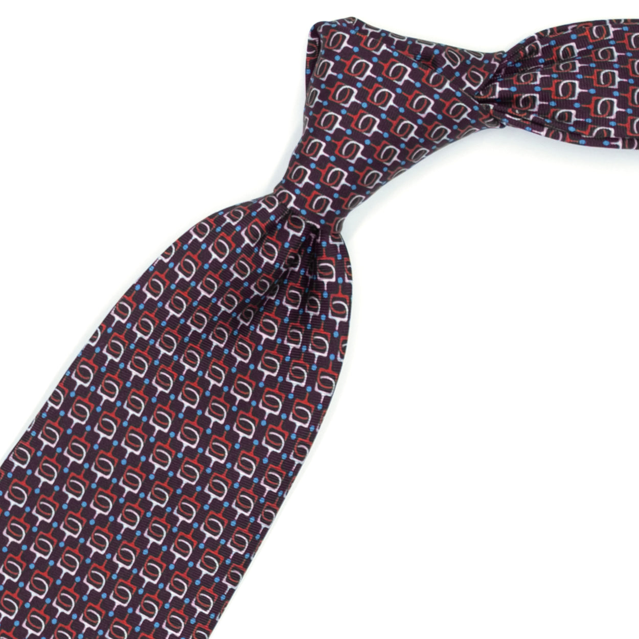 Cravatta bordeaux con pattern astratto