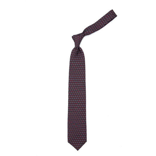 Cravatta bordeaux con pattern astratto