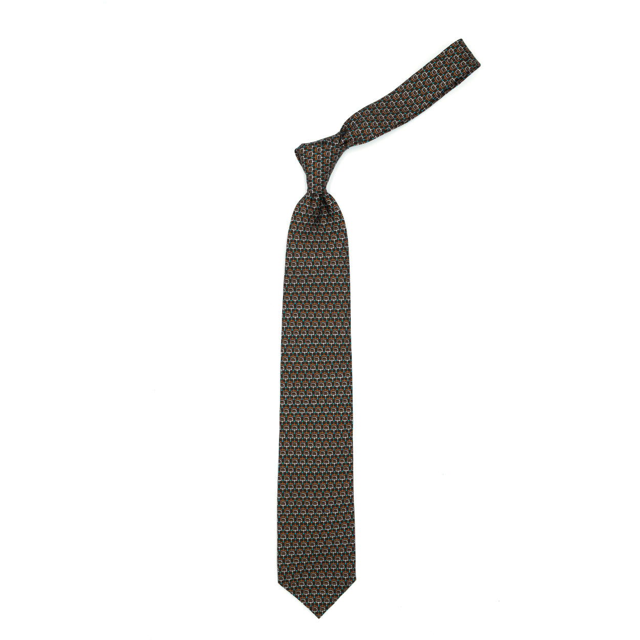 Cravatta marrone con pattern astratto