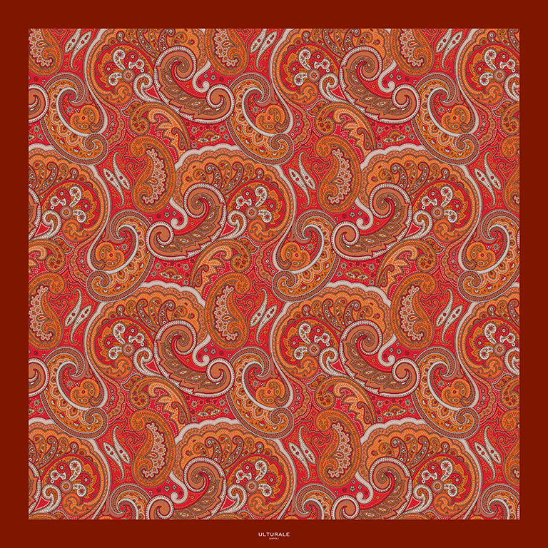 Foulard Paisley Rosso