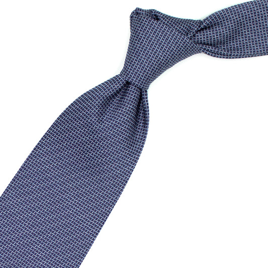 Cravatta tramata a quadratini blu e azzurri
