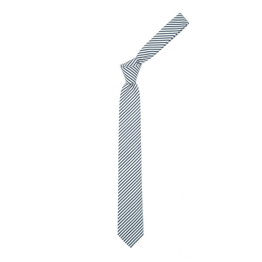 Cravatta panna con righe blu