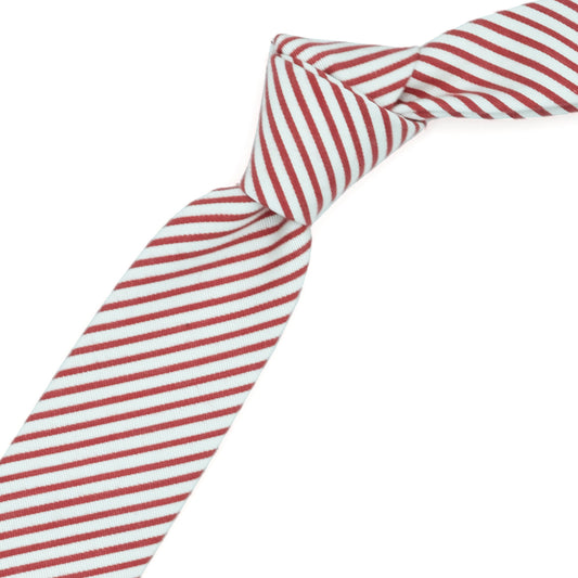 Cravatta panna con righe rosse