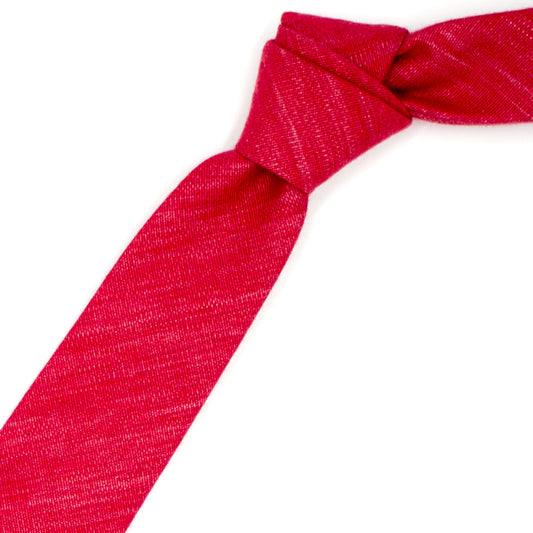 Cravatta rossa tinta unita