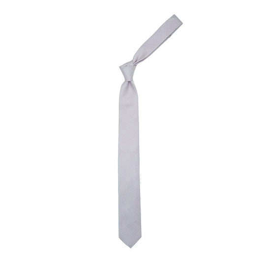 Cravatta tramata bianca e lilla