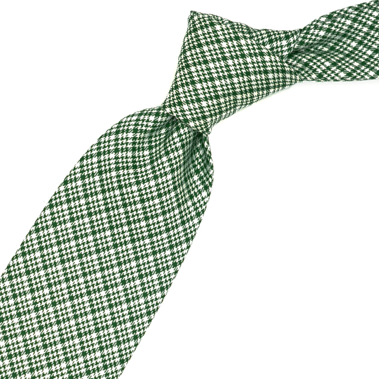 Cravatta a quadri bianca e verde