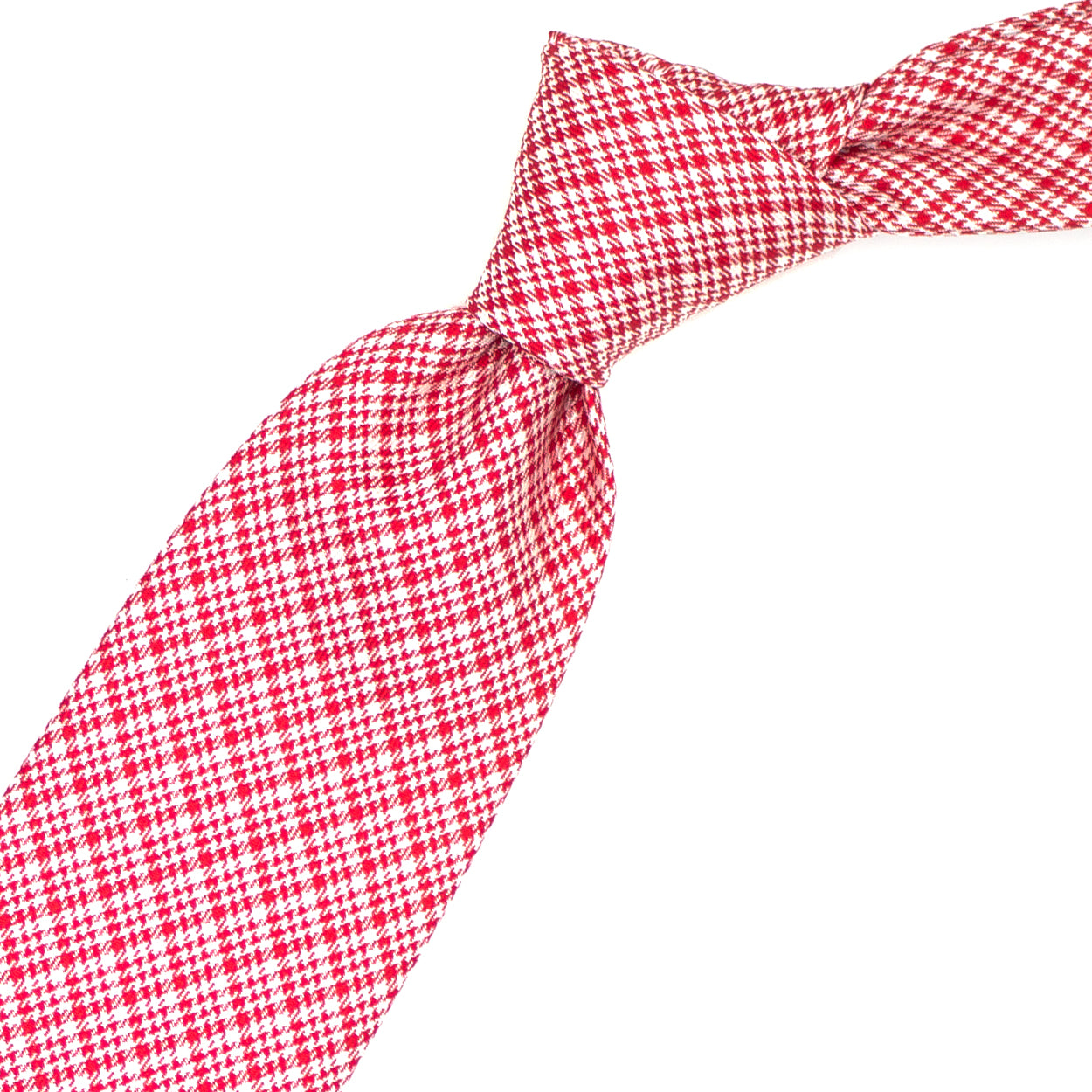 Cravatta a quadri bianca e rossa