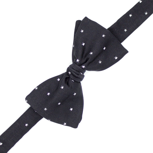 Papillon nero con stelline grigie