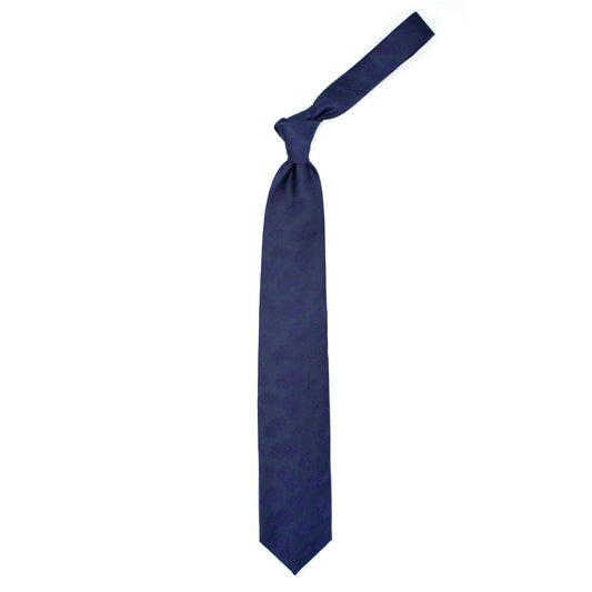 Cravatta blu con fiori torno su tono