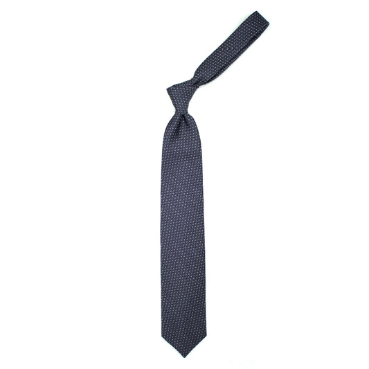 Cravatta tramata grigia, bianca e nera