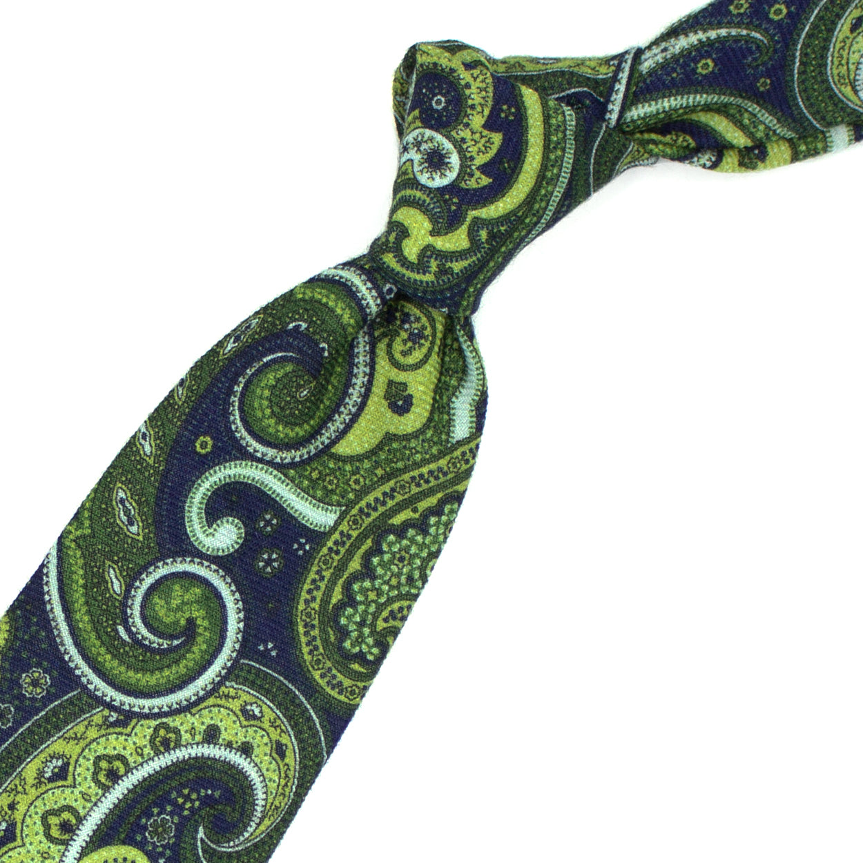 Cravatta con paisley verdi