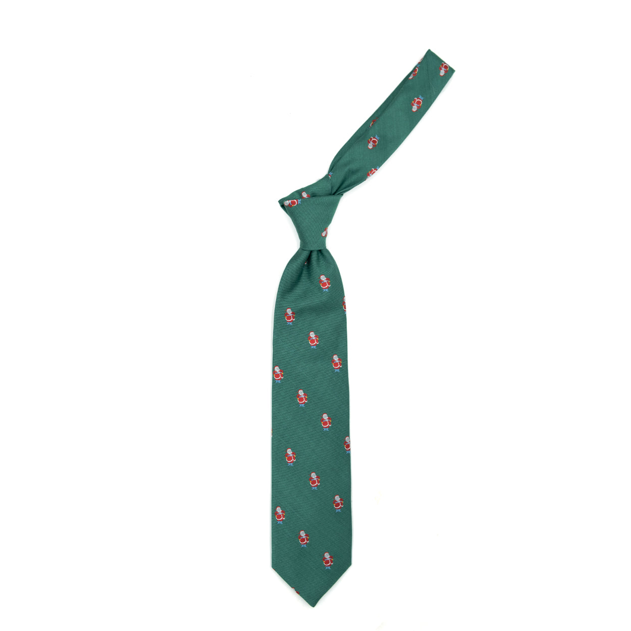 Cravatta verde con pattern Santa Claus