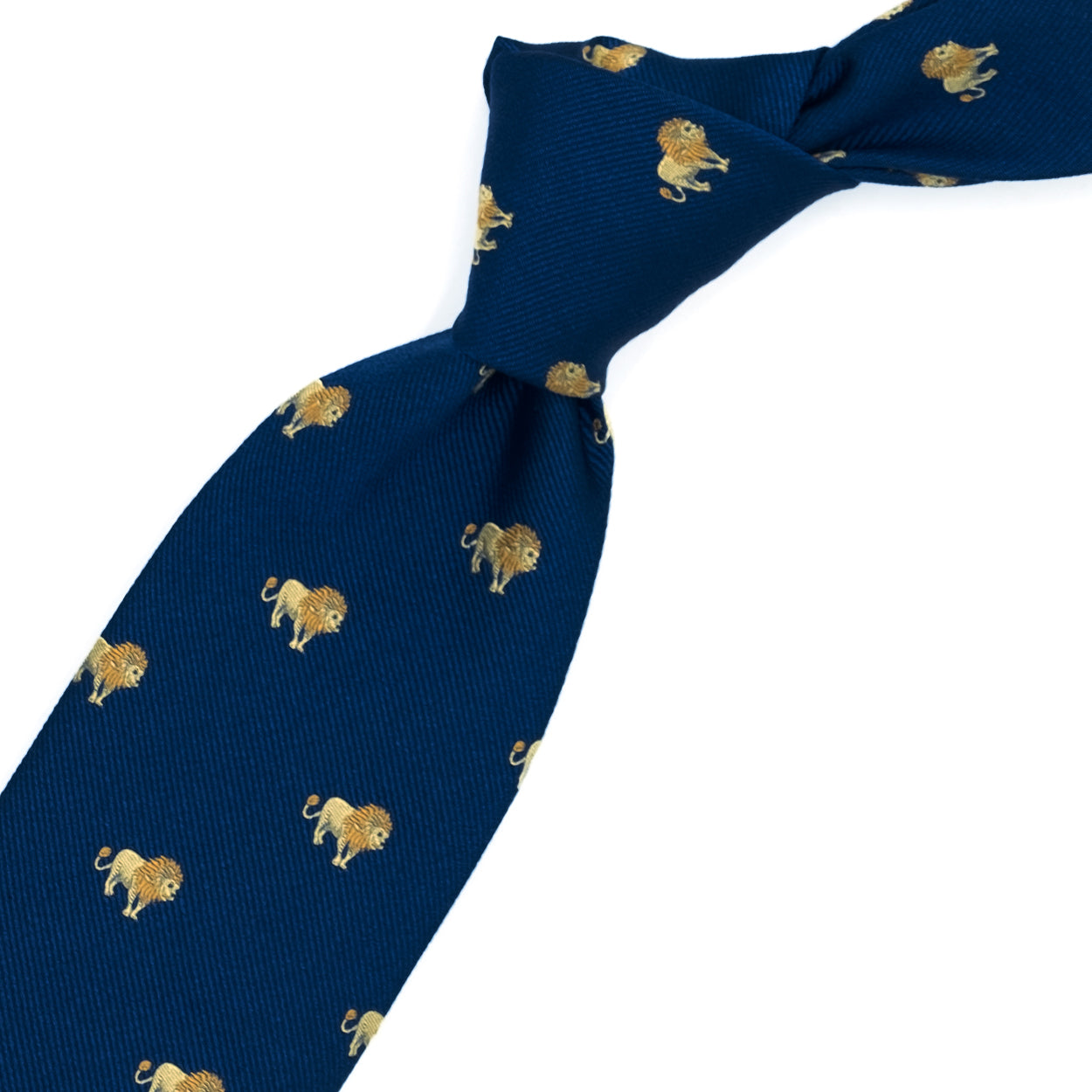 Cravatta blu con leoni
