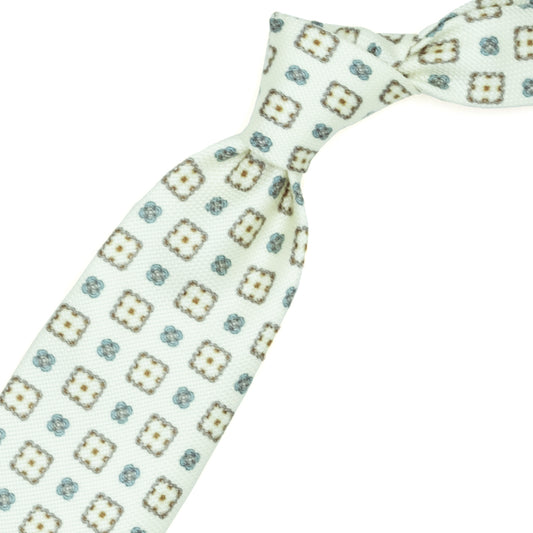 Cravatta bianca con medaglioni