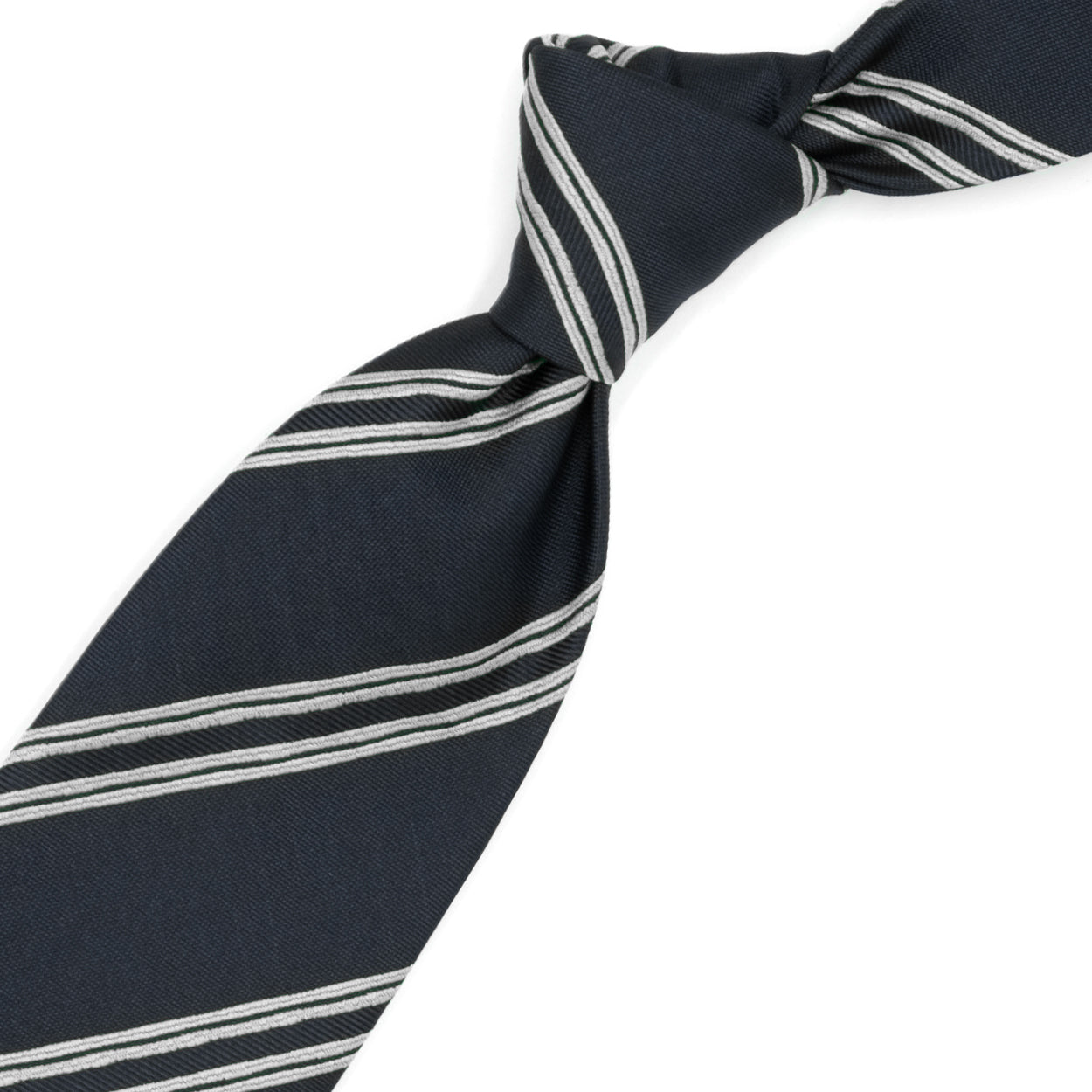 Cravatta nera con righe grigie