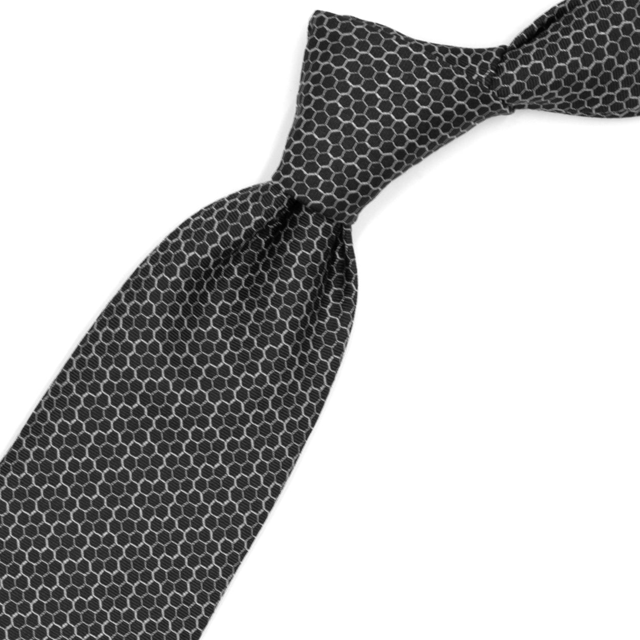 Cravatta grigia con cerchi grigio chiaro