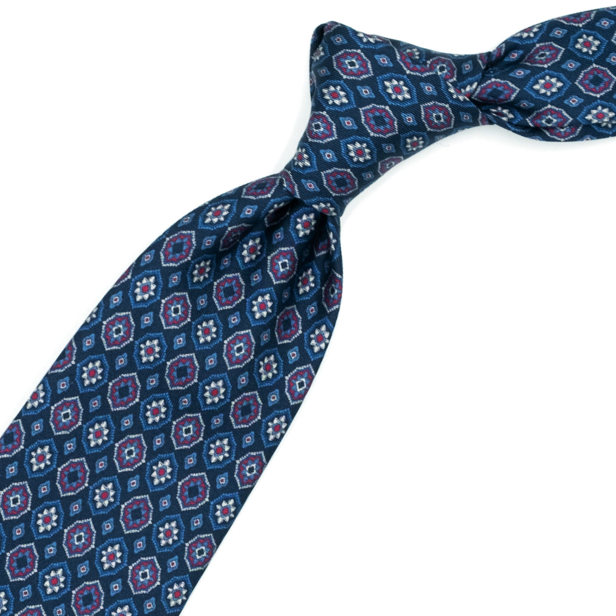 Cravatta blu con medaglioni