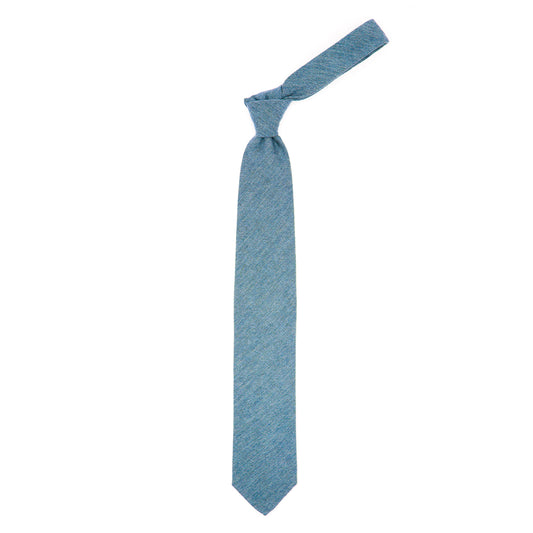 Cravatta tinta unita azzurra