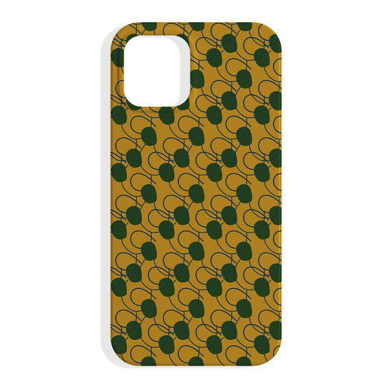 Cover senape con pattern astratto